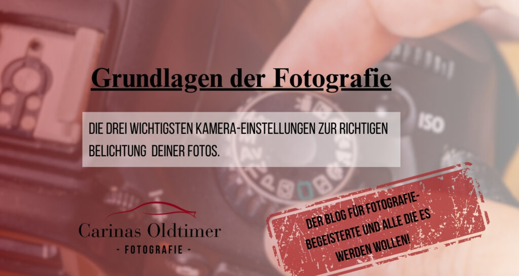 Grundeinstellungen der Fotografie, Belichtung, Verschlusszeit, Blende, ISO-Empfindlichkeit